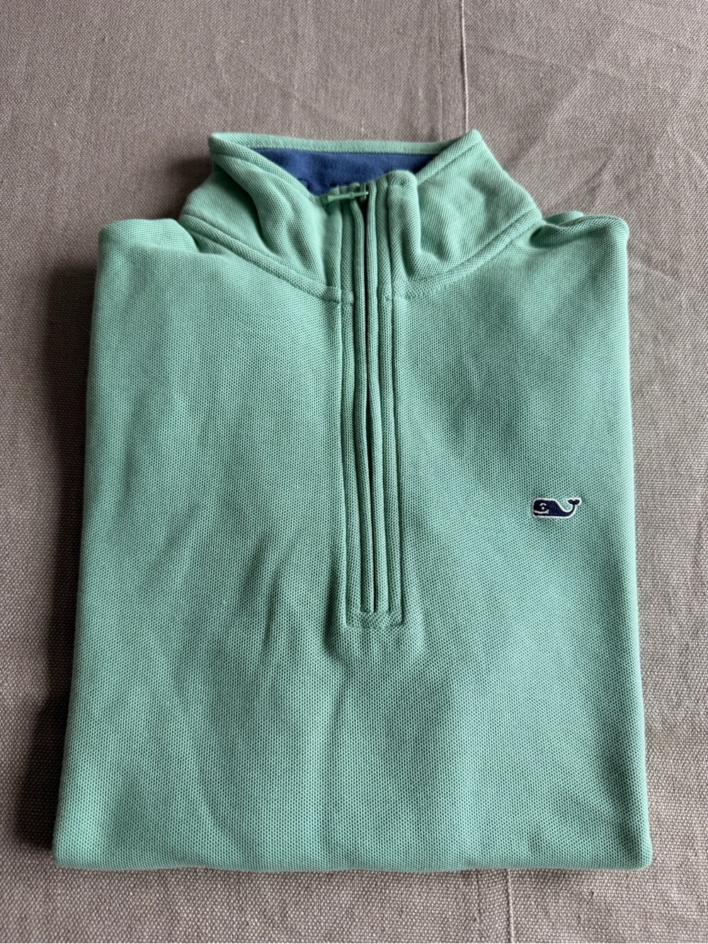 Men’s Vineyard Vines Mint Green Cotton Quarter-Zip